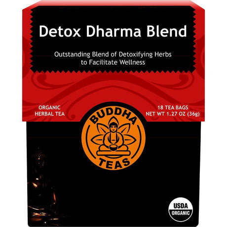 Buddha Teas Herbal Tea Bag Detox Dharma Blend 18 tea bag