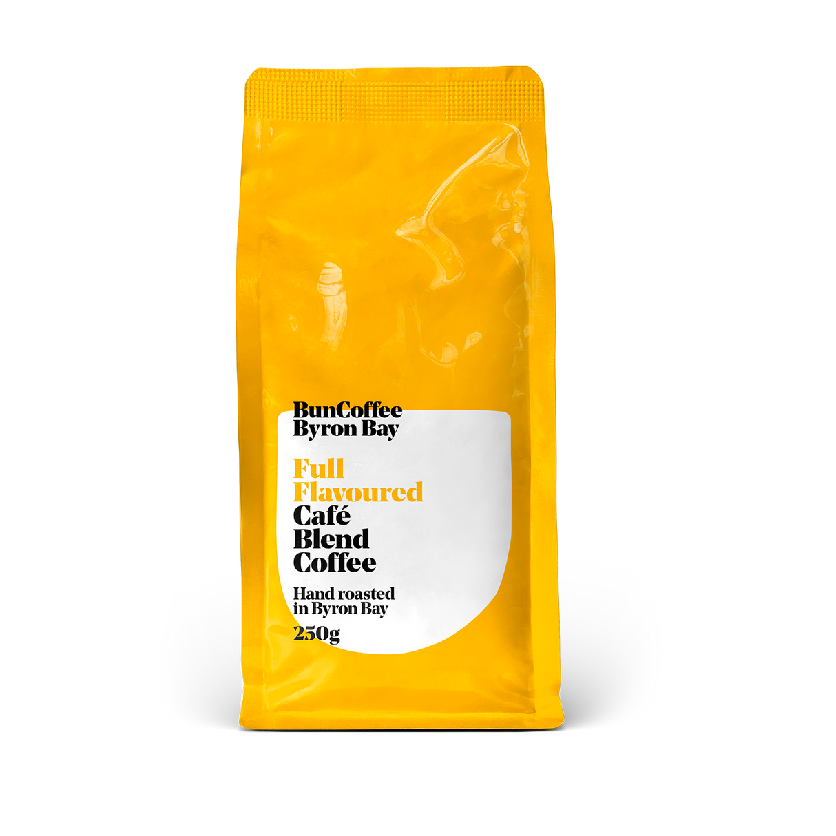 Bun Coffee Byron Bay Full Flavoured Cafe Blend Whole Beans 250g