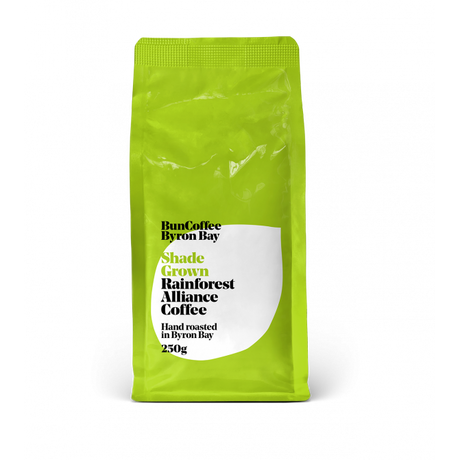 Bun Coffee Byron Bay Rainforest Alliance Coffee Whole Beans 250g