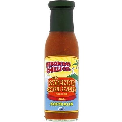 Byron Bay Chilli Co Sizzlin’ Cayenne Hot Sauce with Cumin & Lime 250ml