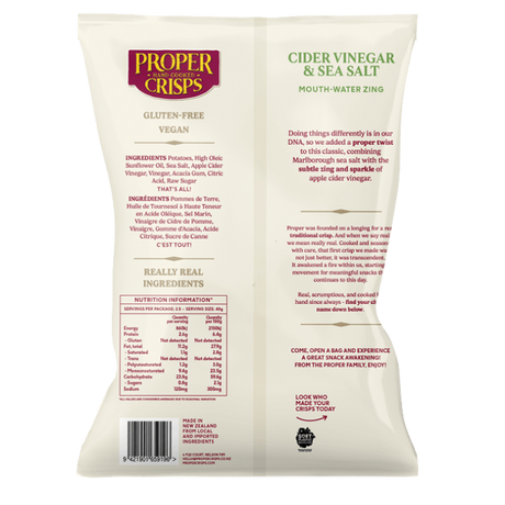 Proper Crisps Cider Vinegar & Salt 140g