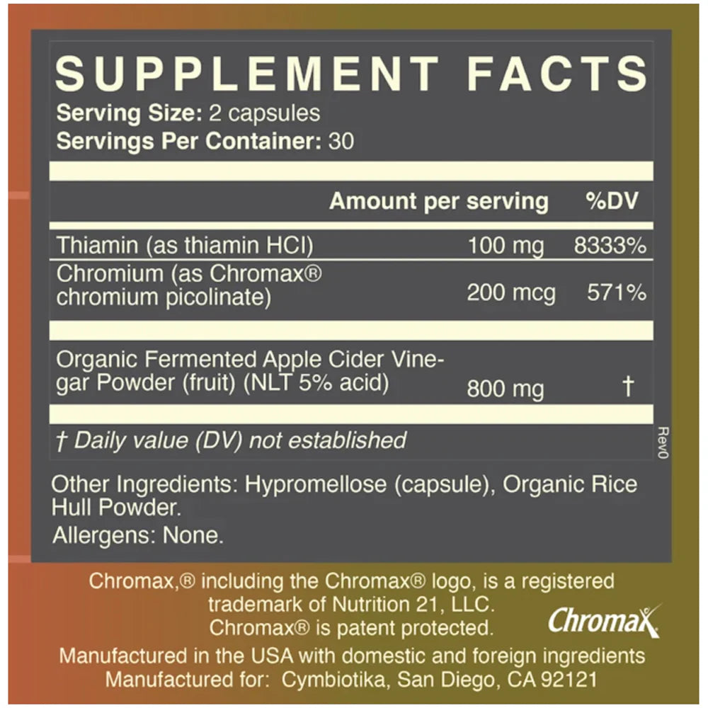 Cymbiotika Apple Cider Vinegar 60c