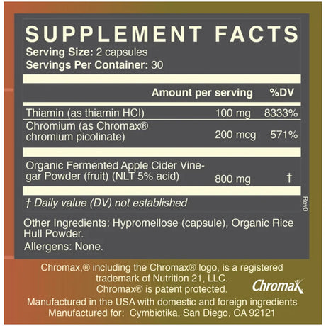 Cymbiotika Apple Cider Vinegar 60c