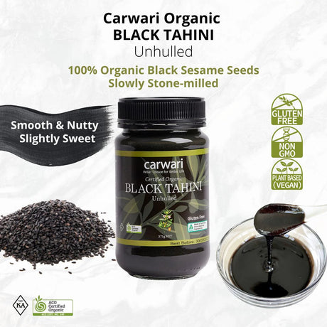 Carwari Organic Tahini Black Unhulled 375g