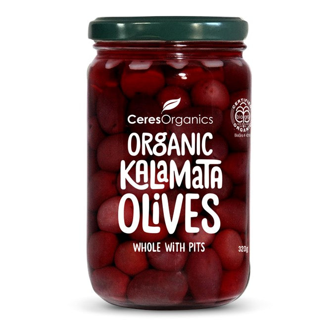 Ceres Organics Kalamata Olives Whole Pits 320g