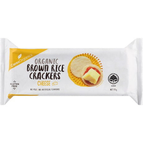 Ceres Organics Rice Crackers Cheese 115g