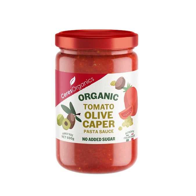 Ceres Organics Tomato, Olive, Caper Pasta Sauce 690g