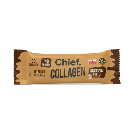 Chief Collagen Protein Choc Peanut Butter Bar 45g