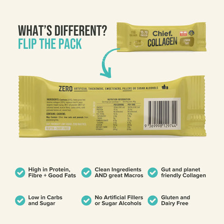 Chief Collagen Protein Lemon Tart Bar 45g