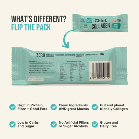 Chief Collagen Protein Peanut Butter Bar 45g