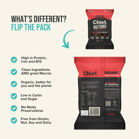 Chief Organic Biltong - Cayenne Chilli 30g