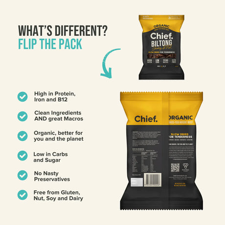 Chief Organic Biltong - Smokey BBQ 30g