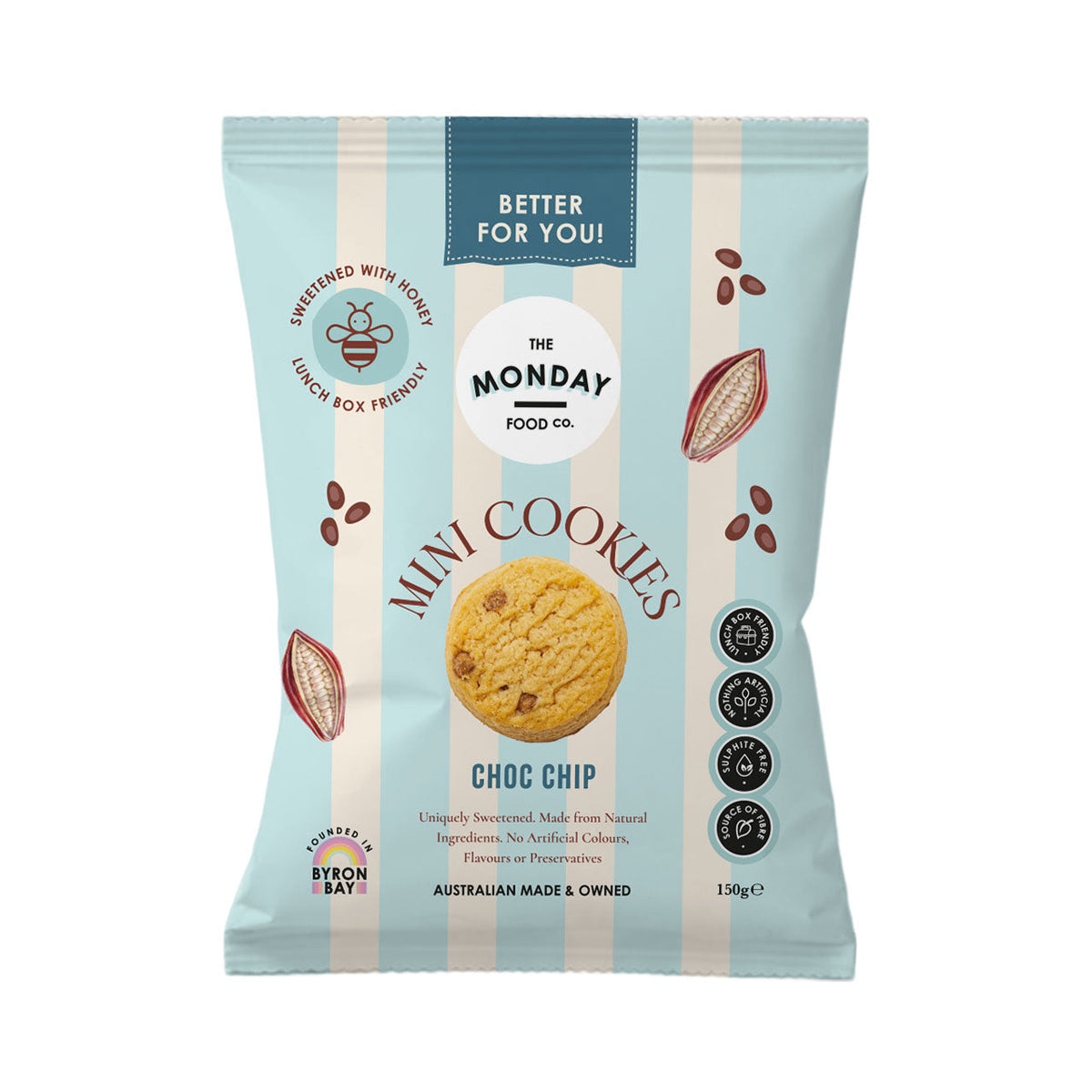 The Monday Food Co Choc Chip Mini Cookies 150g