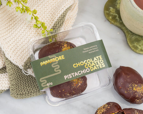 Mmmore Chocolate Coated Date Pistachio twin pack 80g