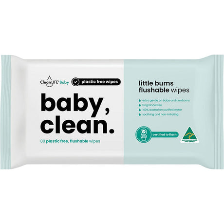 Clean Life Cleanlife Flushable Wipe Baby 80p