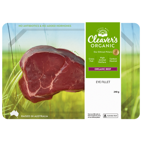 Cleaver's Organic Beef Eye Fillet