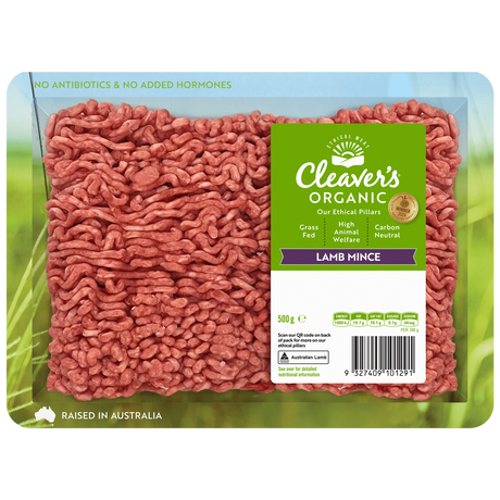 Cleaver's Organic Lamb Mince 500g