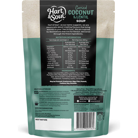 Hart & Soul Coconut & Lentil Soup 400g
