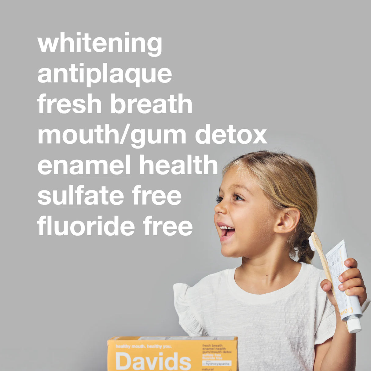 Davids Hydroxi™ kids + adults nano hydroxyapatite premium toothpaste / orange vanilla 113g