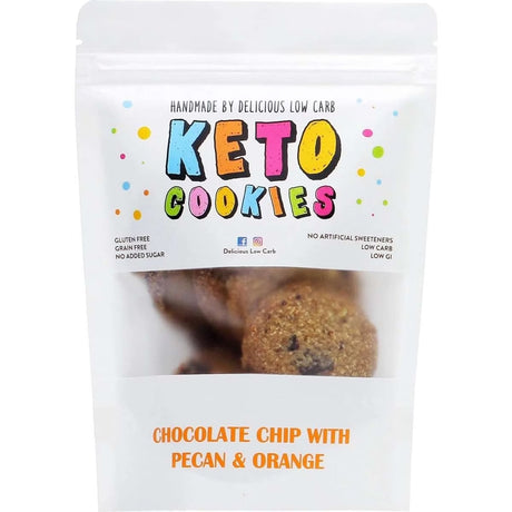 Delicious Low Carb Keto Cookies Chocolate & Orange 100g