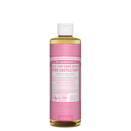 Dr Bronners Organic Soap Liquid (Hemp 18in1) Cherry Blossom 473ml