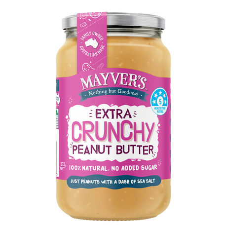 Mayver's Extra Crunchy Peanut Butter 375g