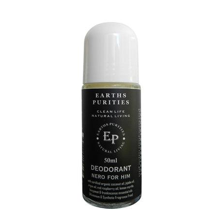 Earths Purities For Him Nero Rollon Deodorant 50ml