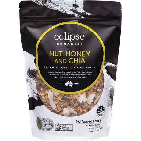 Eclipse Organics Toasted Muesli – Nuts Honey and Chia 450g