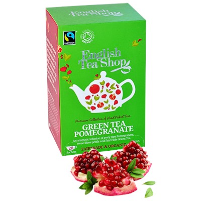 English Tea Shop Green Tea Pomegranate 20 Teaba