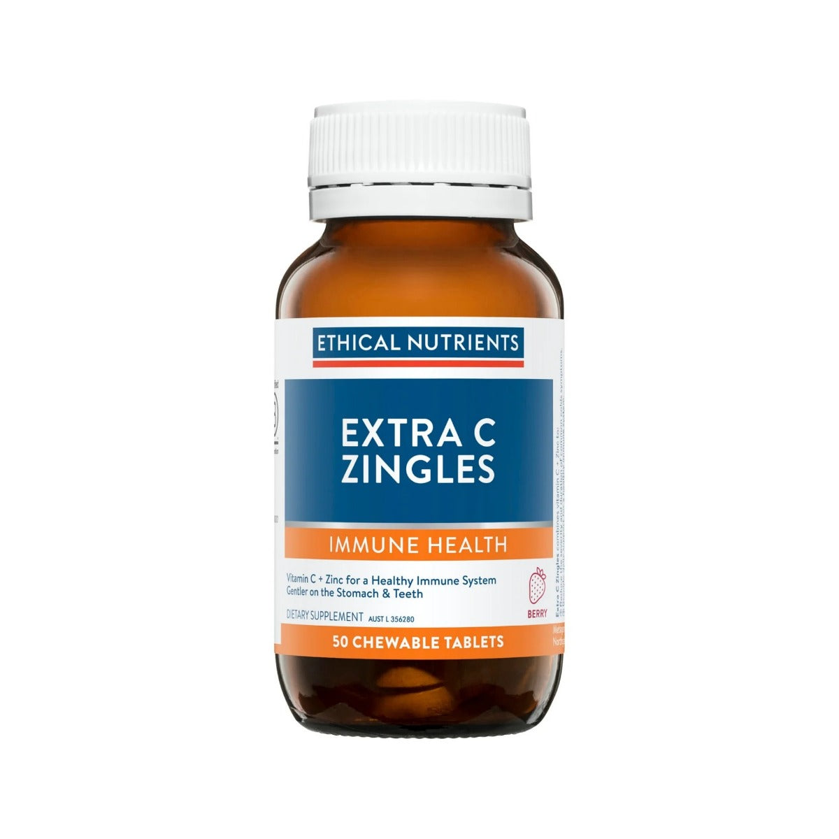 Ethical Nutrients Extra C Zingles Orange 50t