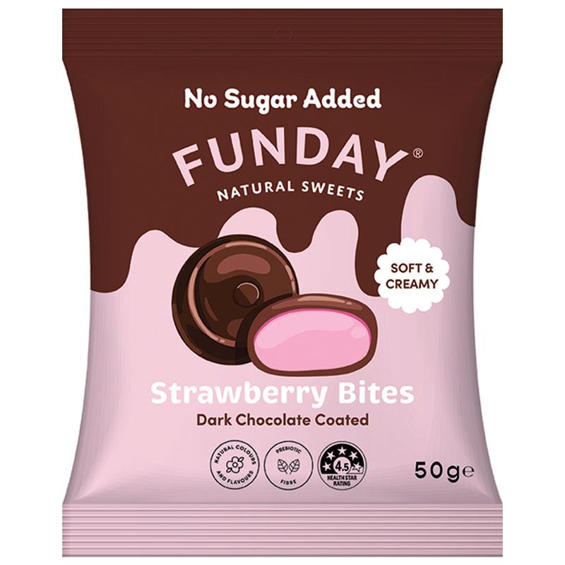 Funday Strawberry Chocolate Bites 50g