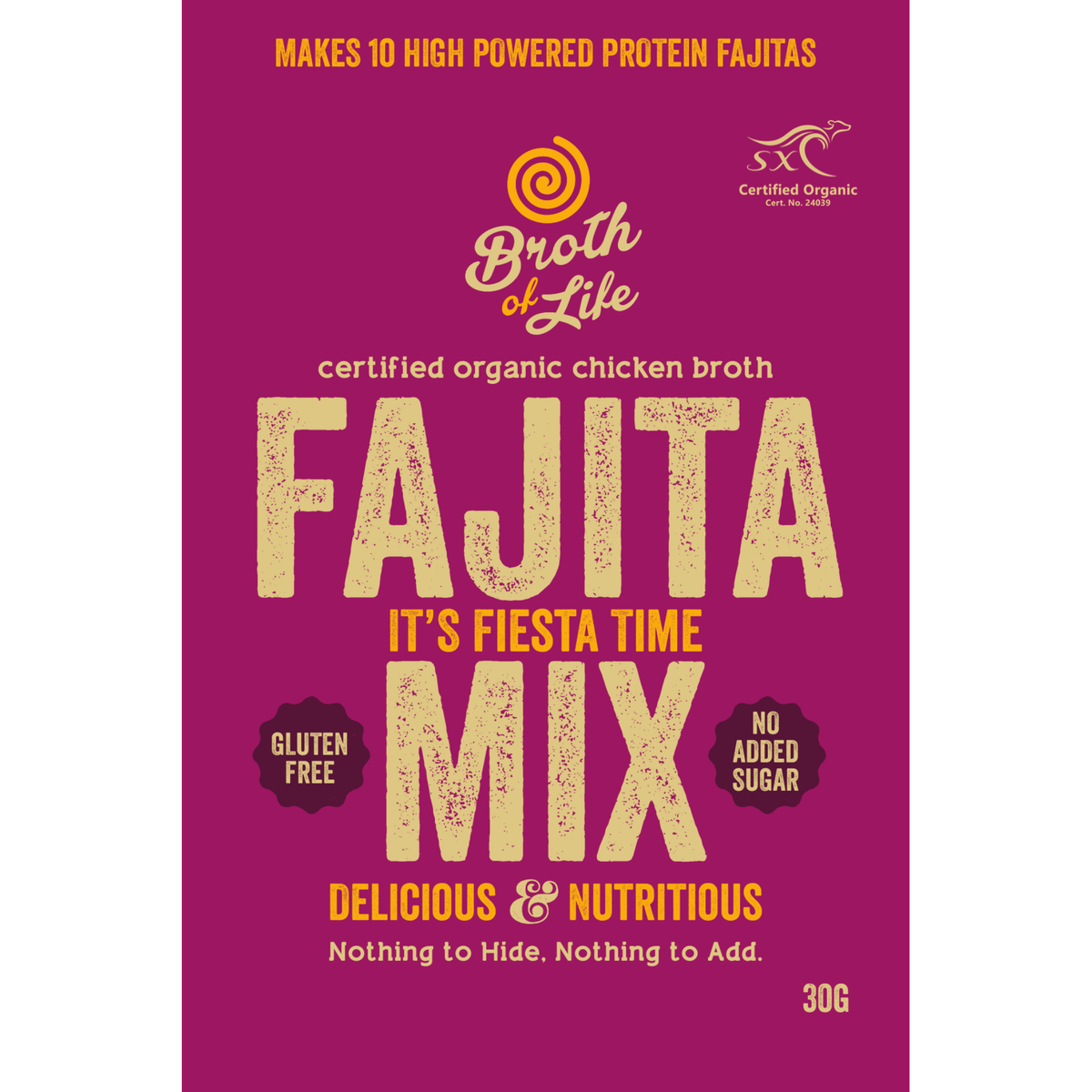 Broth of Life Organic Fajita Spice Mix 30g