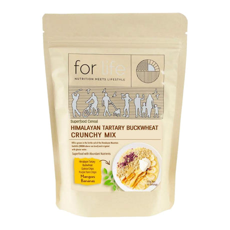 For Life Himalayan Tartary Buckwheat Crunchy Mix Mango Banana 350g pouch