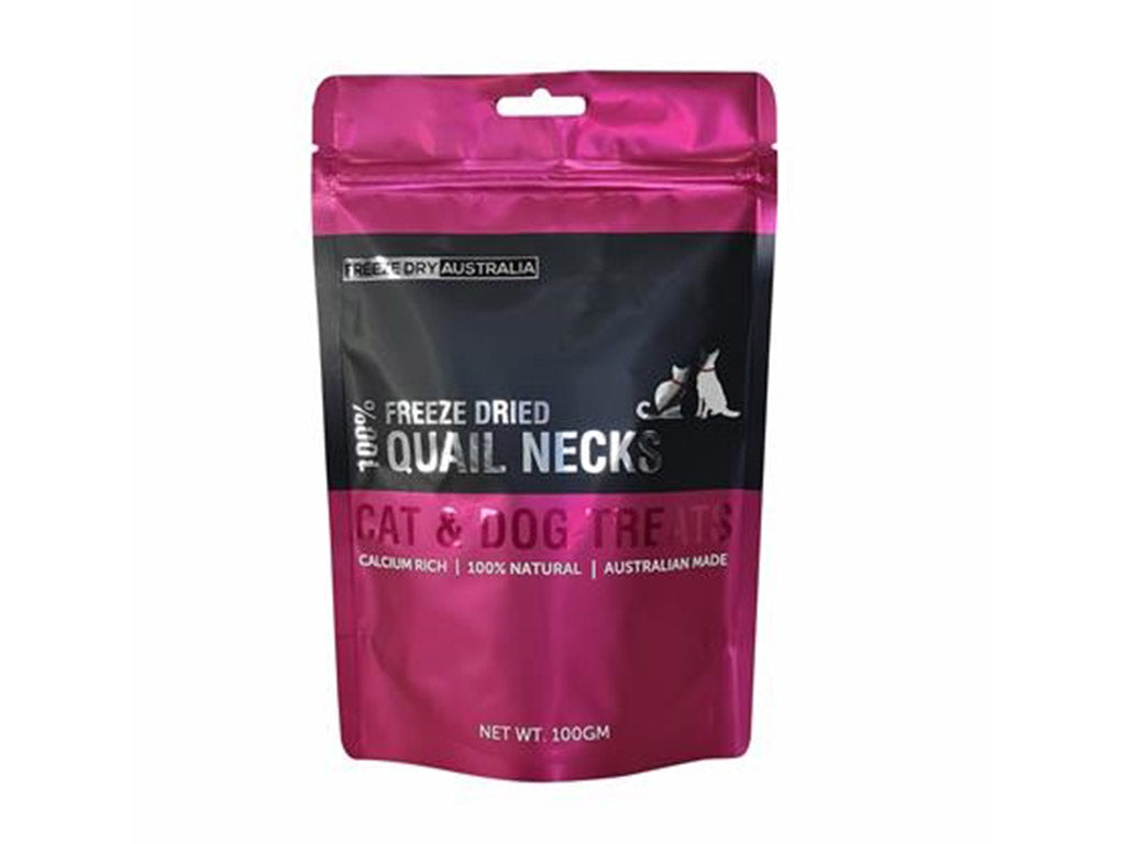 Freeze Dry Australia Quail Necks 100g