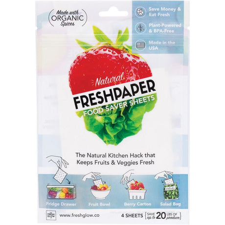 Freshpaper Natural Food Saver Sheets Produce 4