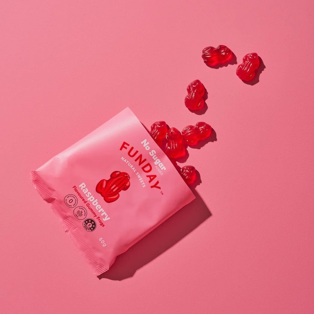Funday Raspberry Gummy Frogs 50g