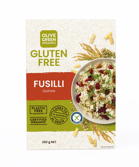 Olive Green Organics Gluten Free Quinoa & Rice Fusilli 250g