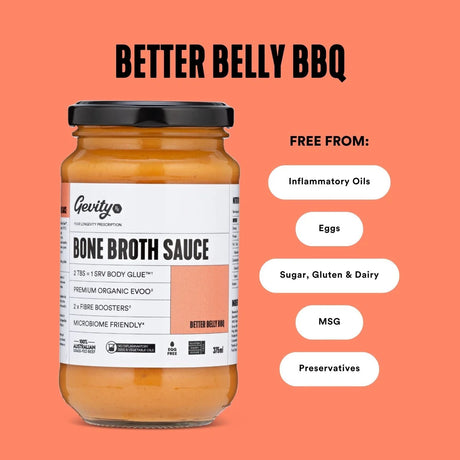 Gevity RX Better Belly BBQ Bone Broth Sauce 375ml