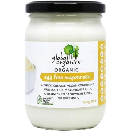 Global Organics Mayonnaise Egg Free 240g