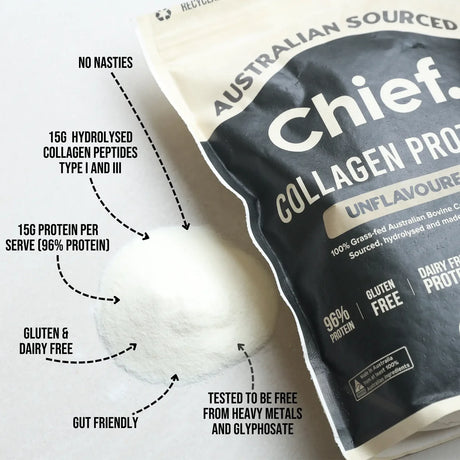 Chief Grass-fed Collagen Protein Powder - Unflavoured 450g