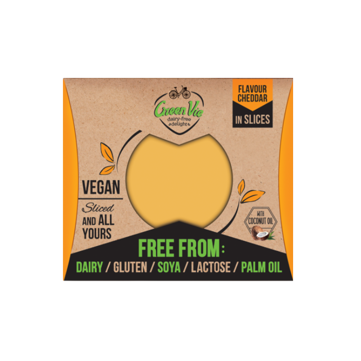 Green Vie Cheddar Slices 180g