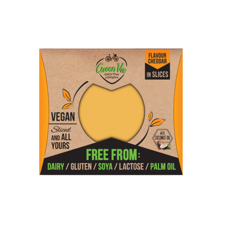 Green Vie Cheddar Slices 180g