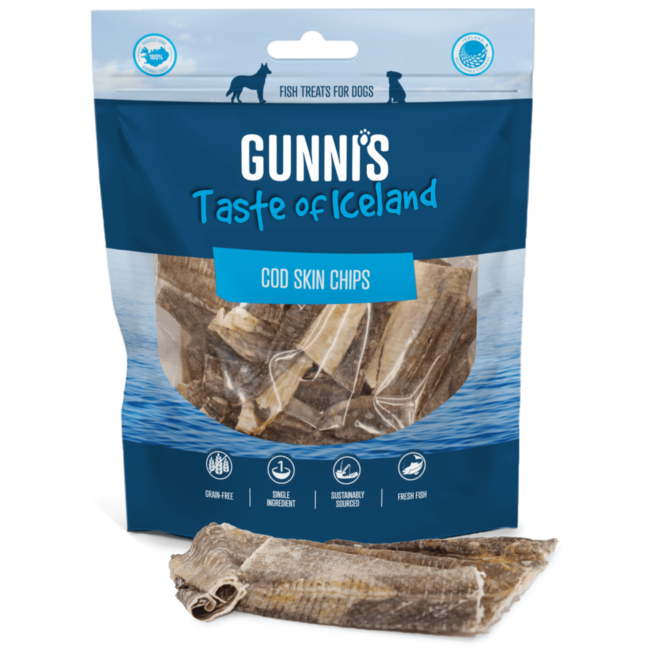 Gunni's Cod Skin Chips Dog Treat 1kg