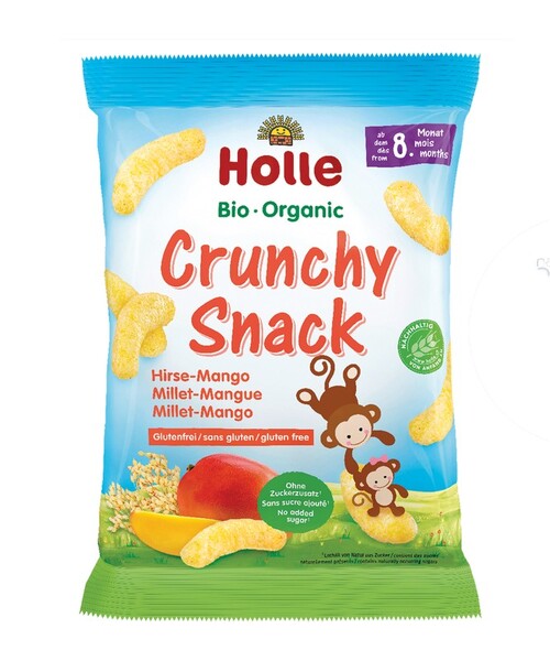 Holle Organic Millet Mango Crunchy Snack 25g