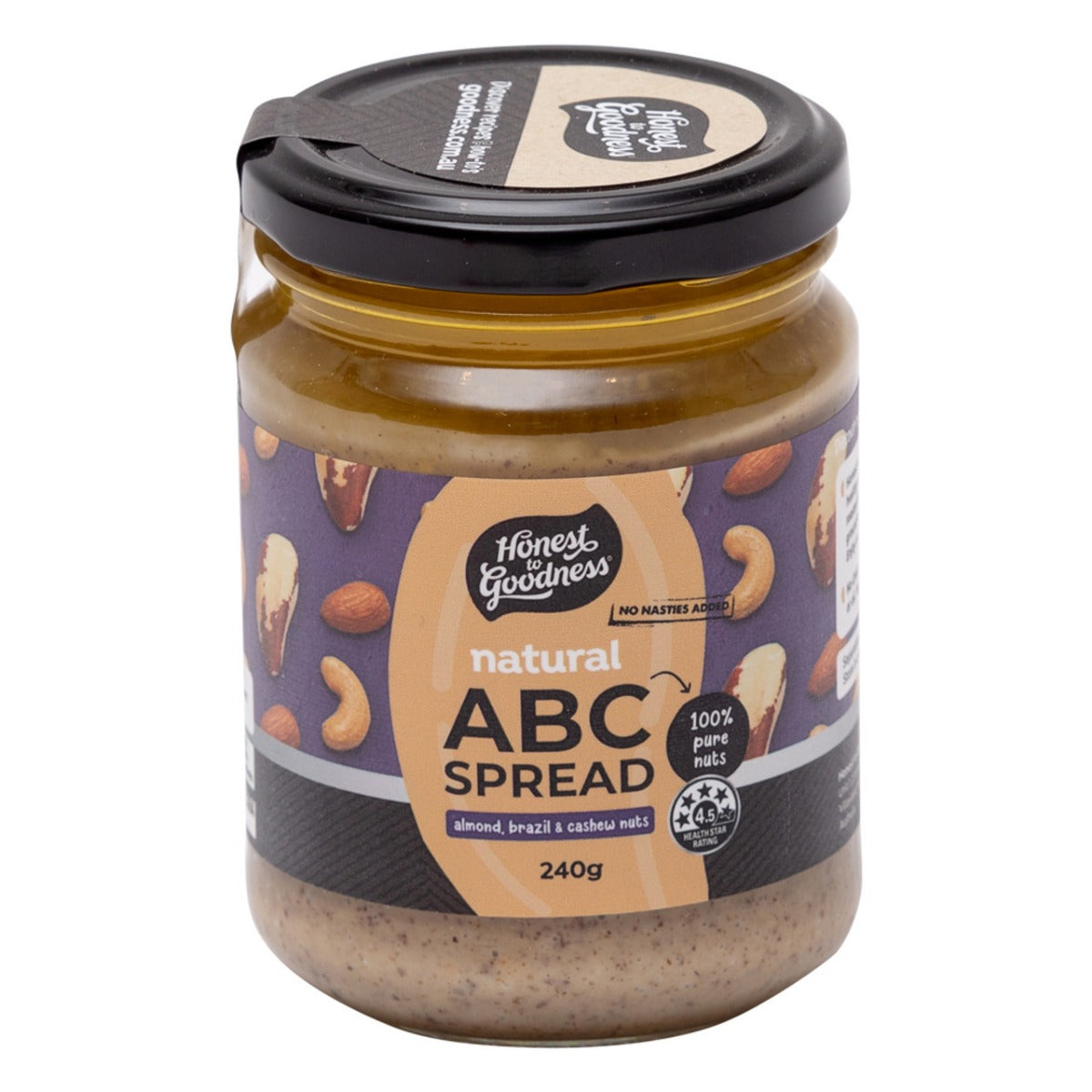 Honest to Goodness A(Almond Brazil & Cashew Nut) Spread 240g