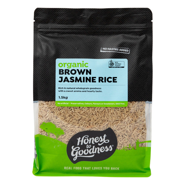 Honest to Goodness Brown Jasmine Rice 1.5Kg – Unique Wholefood