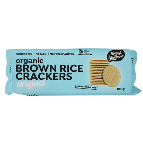 Honest to Goodness Brown Rice Crackers Original 100g
