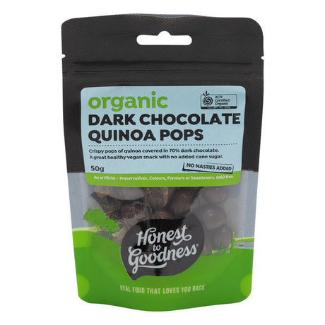 Honest to Goodness Dark Chocolate Quinoa Pops 50g