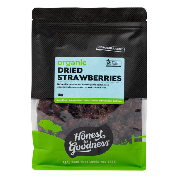 Honest to Goodness Org Dried Strawberries 1kg