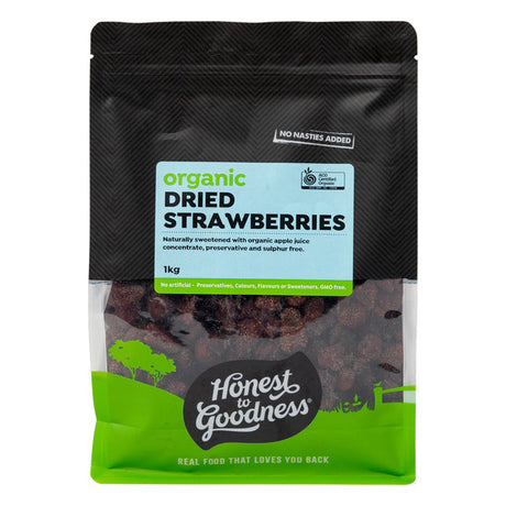 Honest to Goodness Org Dried Strawberries 1kg
